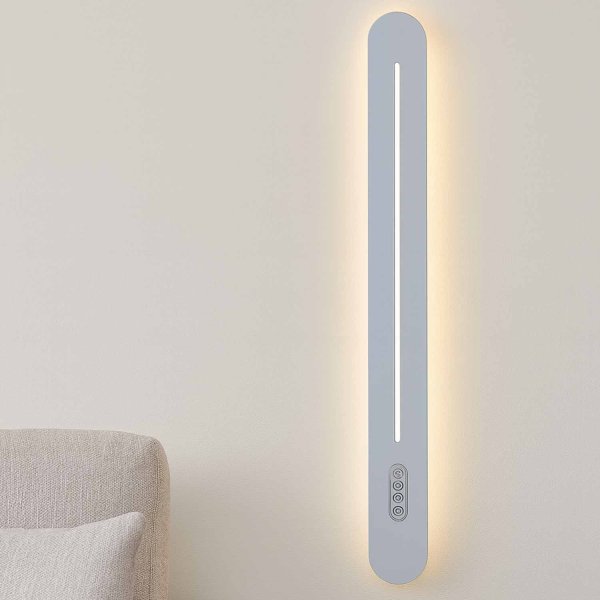 Applique LED tactile Sannix blanche 80 cm, applique linéaire extra longue blanche